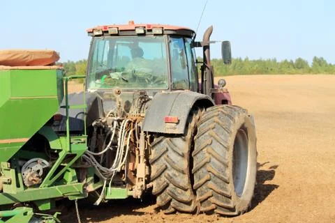 Tractor in the field Stock Photos