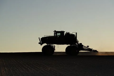 Tractor on the field. 스톡 사진