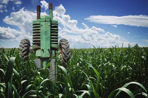 Tractor In A Field Stock Photos
