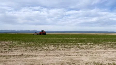 Tractor in a Field 写真素材