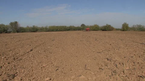 Tractor in a field sowing corn Stock-Footage 36993337
