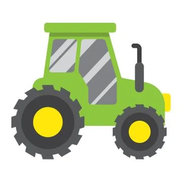 Tractor flat icon, transport and vehicle Stock Illustration