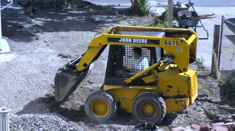 Tractor Front Loader, construction site machinery Video stock 55018615