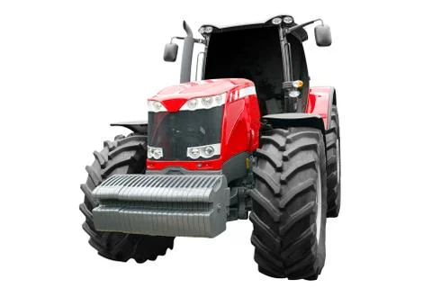 Tractor front view isolated.jpg Stock Photos