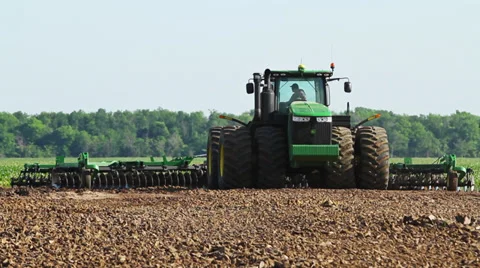 Tractor Giant Plowing Stock Footage 33065472