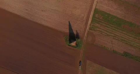 The tractor goes through the field Stock Footage 131226099