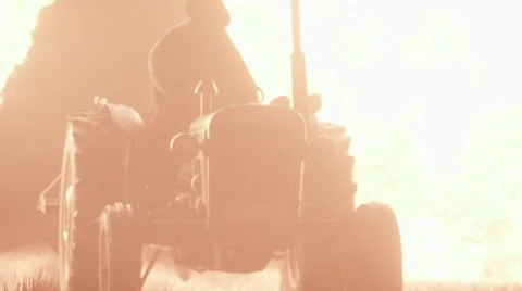 Tractor going through a gasoline explosion in super slowmotion. 動画素材 61405614