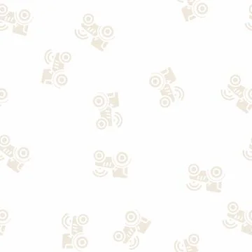 Tractor with gps glyph vector seamless pattern Stock Illustration