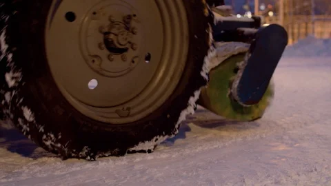 Tractor grader working in the park Stock Footage 123105892