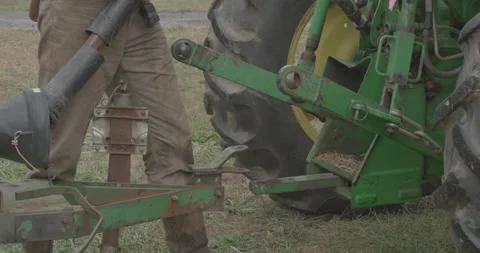 Tractor hookup  Stock Footage 134410949