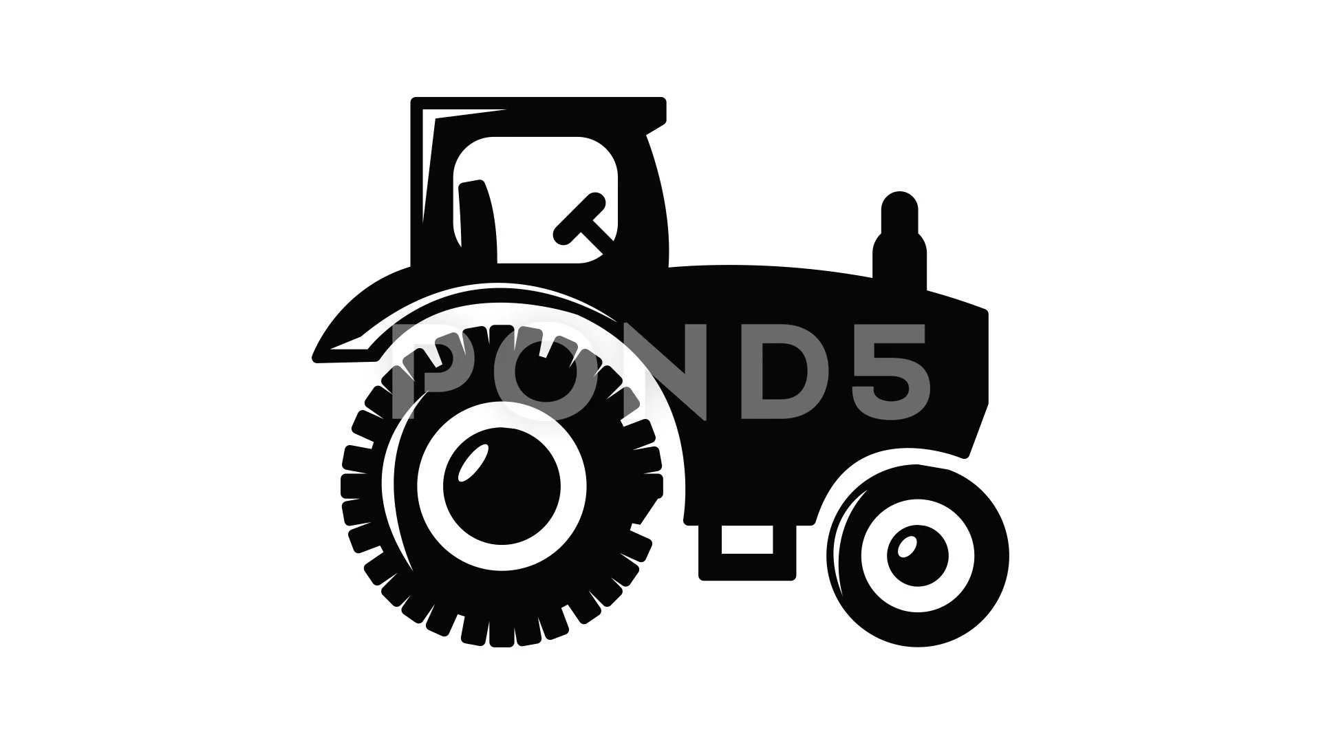 Tractor icon animation | Stock Video | Pond5