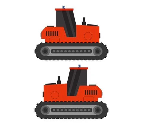 Tractor icon illustrated in vector on white background Stock Illustration
