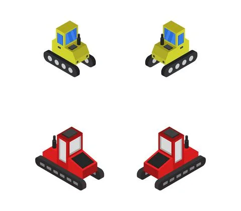 Tractor icon illustrated in vector on white background Stock Illustration