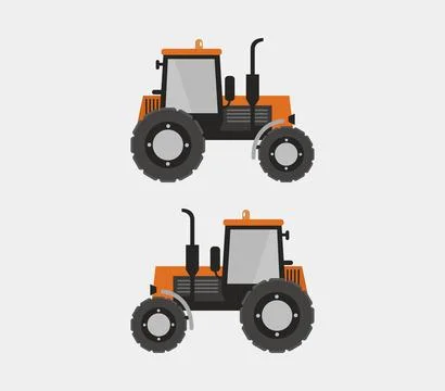 Tractor icon illustrated in vector on white background Stock Illustration