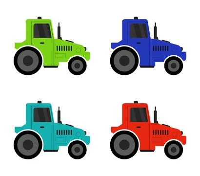 Tractor icon illustrated in vector on white background Stock Illustration