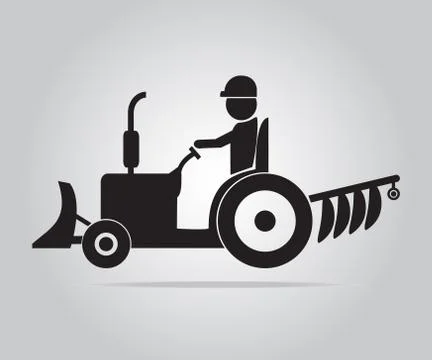 Tractor icon 스톡 일러스트