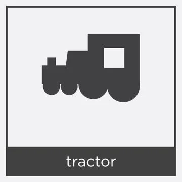 Tractor icon isolated on white background Stock Illustration