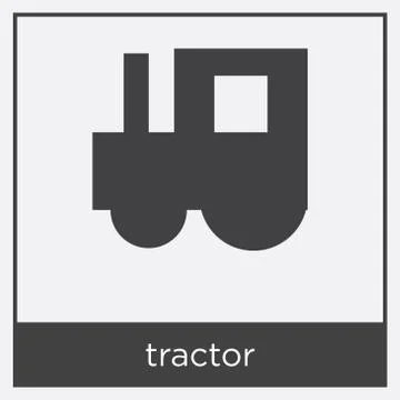 Tractor icon isolated on white background Stock Illustration