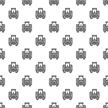 Tractor icon seamless pattern for agriculture backgrounds 스톡 일러스트