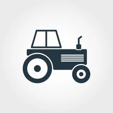 Tractor icon. Simple element illustration. Tractor pixel perfect icon design Illustrazione stock