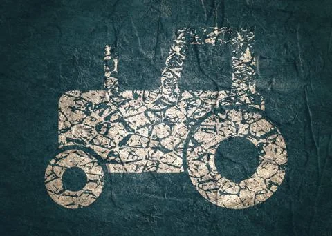 Tractor icon. Simple illustration Stock Illustration