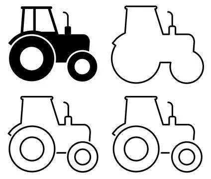 Tractor icon vector. Agriculture icon set. Farm machinery icon. Tractor sil.. Illustrazione stock
