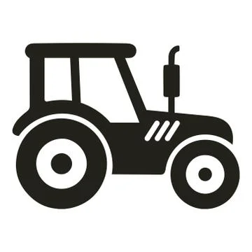 Tractor icon vector cartoon isolated Stock Illustration