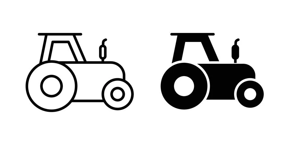 Tractor icon vector editable eps10 Stock Illustration