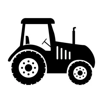 Tractor icon on white background. farm tractor sign. black tractor symbol. Stock Illustration