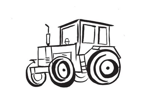 Tractor Stock Illustration