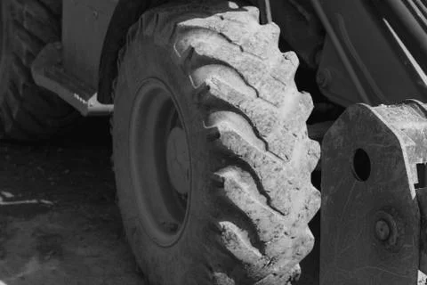 Tractor iron wheels Stock Photos