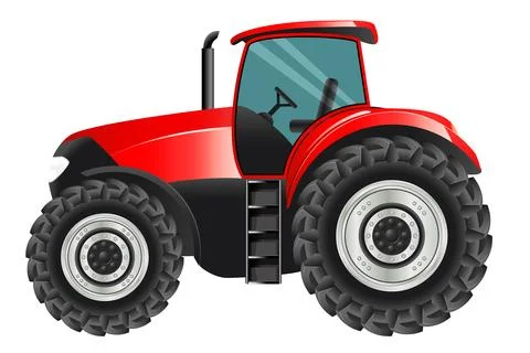 Tractor isolated on white background Stock Illustration