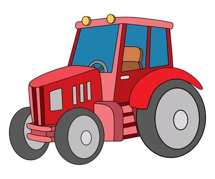Tractor isolated on white background Stock Illustration