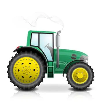 Tractor isolated on white background. Vector illustration Stock Illustration