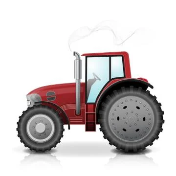 Tractor isolated on white background. Vector illustration Illustration
