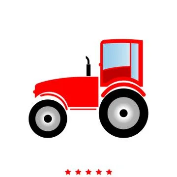 Tractor it is icon . Illustrazione stock