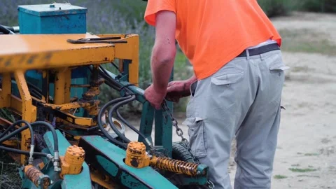 Tractor joint machine work Stock-Footage 274414890