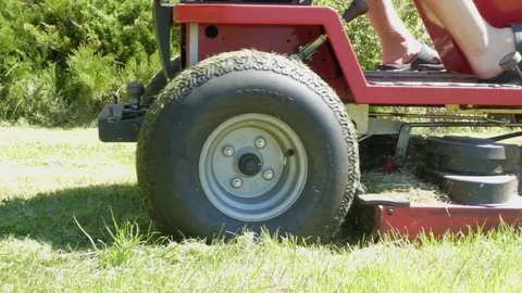 Tractor lawn mower Stock Footage 76230372