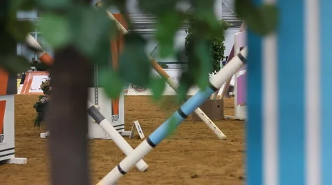 Tractor leveled sand arena Stock Footage 4712824