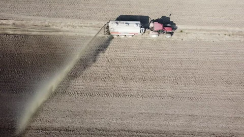Tractor with liquid spreader tank Stock Footage 150155588