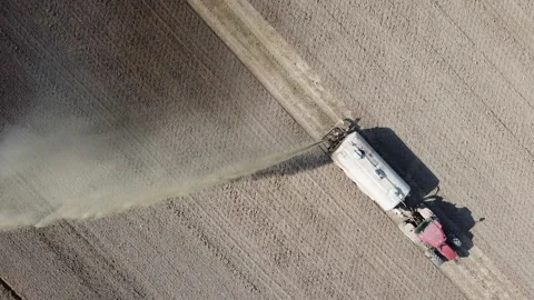 Tractor with liquid spreader tank Stock Footage 150189163