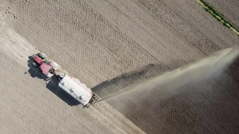 Tractor with liquid spreader tank Stock-Footage 150229750