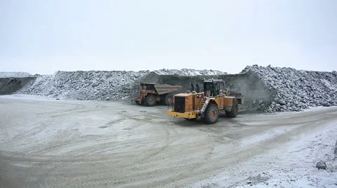 Tractor load ore into the truck Stock Footage 49252049