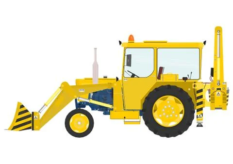 Tractor loader. Stock Illustration