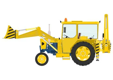 Tractor loader. Stock Illustration