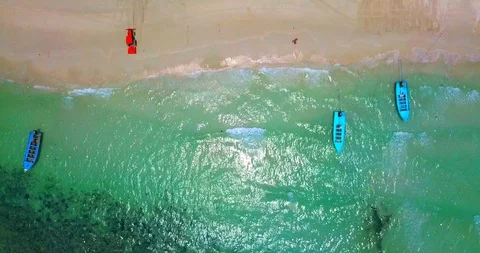 Tractor machine cleaning a sand beach Video stock 88683317