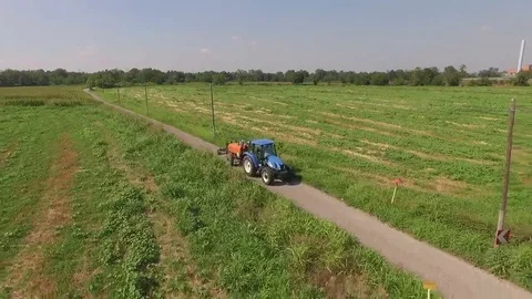 Tractor moving in the country Video stock 69158832