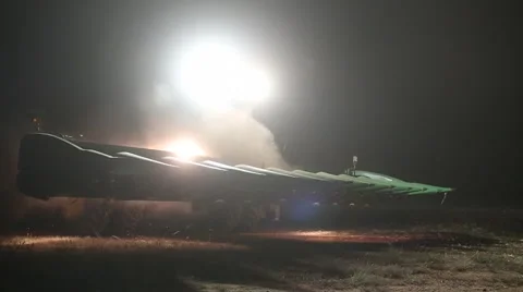 Tractor Night Harvest Stock Footage 52330331