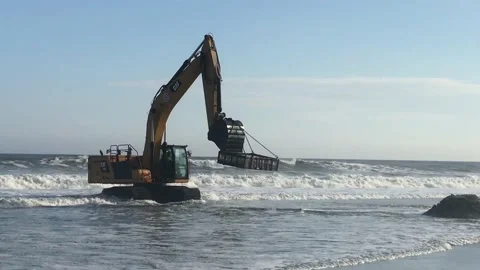 Tractor In Ocean 623 Stock Footage 141947262