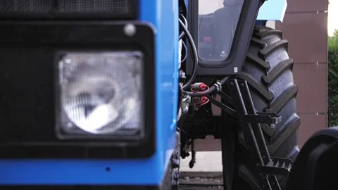 The tractor is parked close-up Stock Footage 224846690